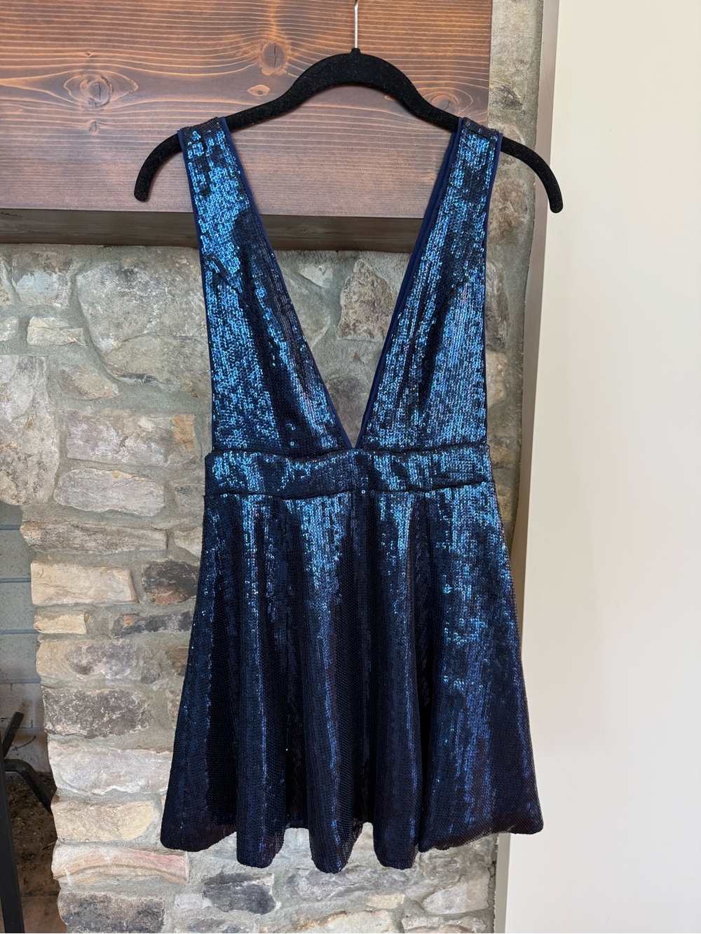 NBD Blue Sequin Mini Dress